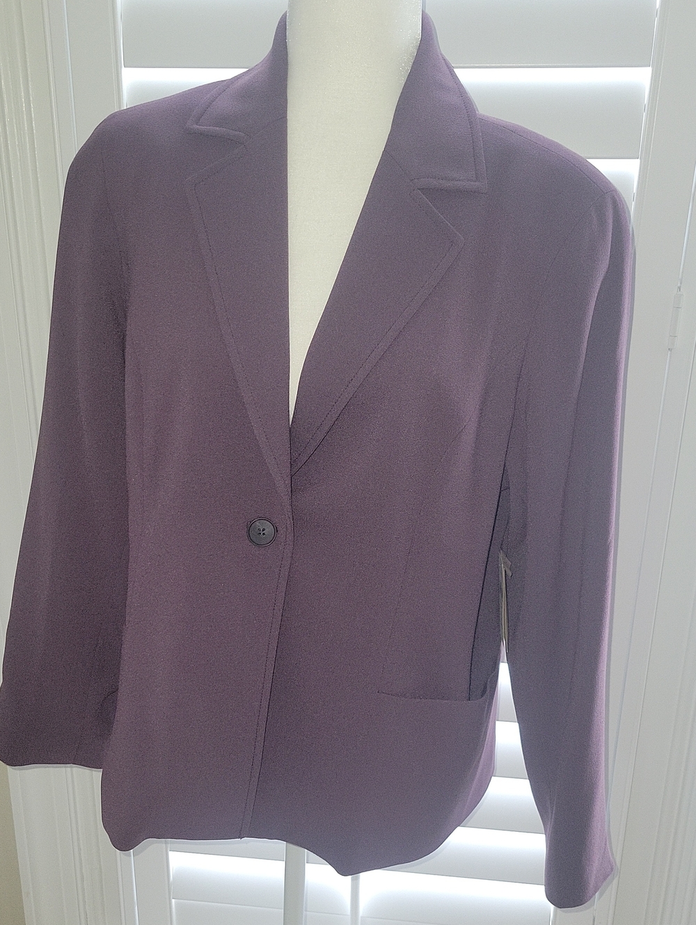 Coldwater Creek Plum Single-Button Blazer